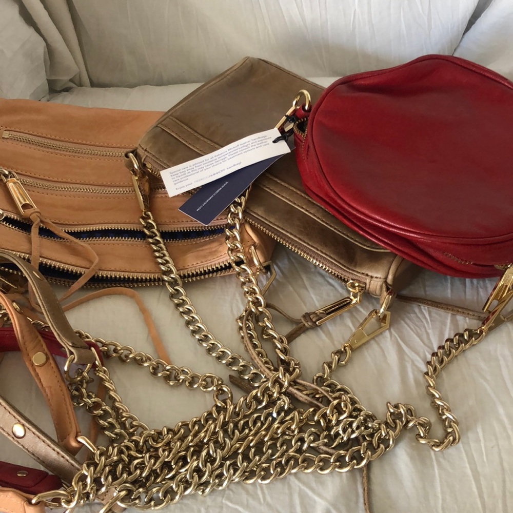REBBECA MINKOFF BUNDLE OF THREE CROSSBODY HANDBAGS, never used.